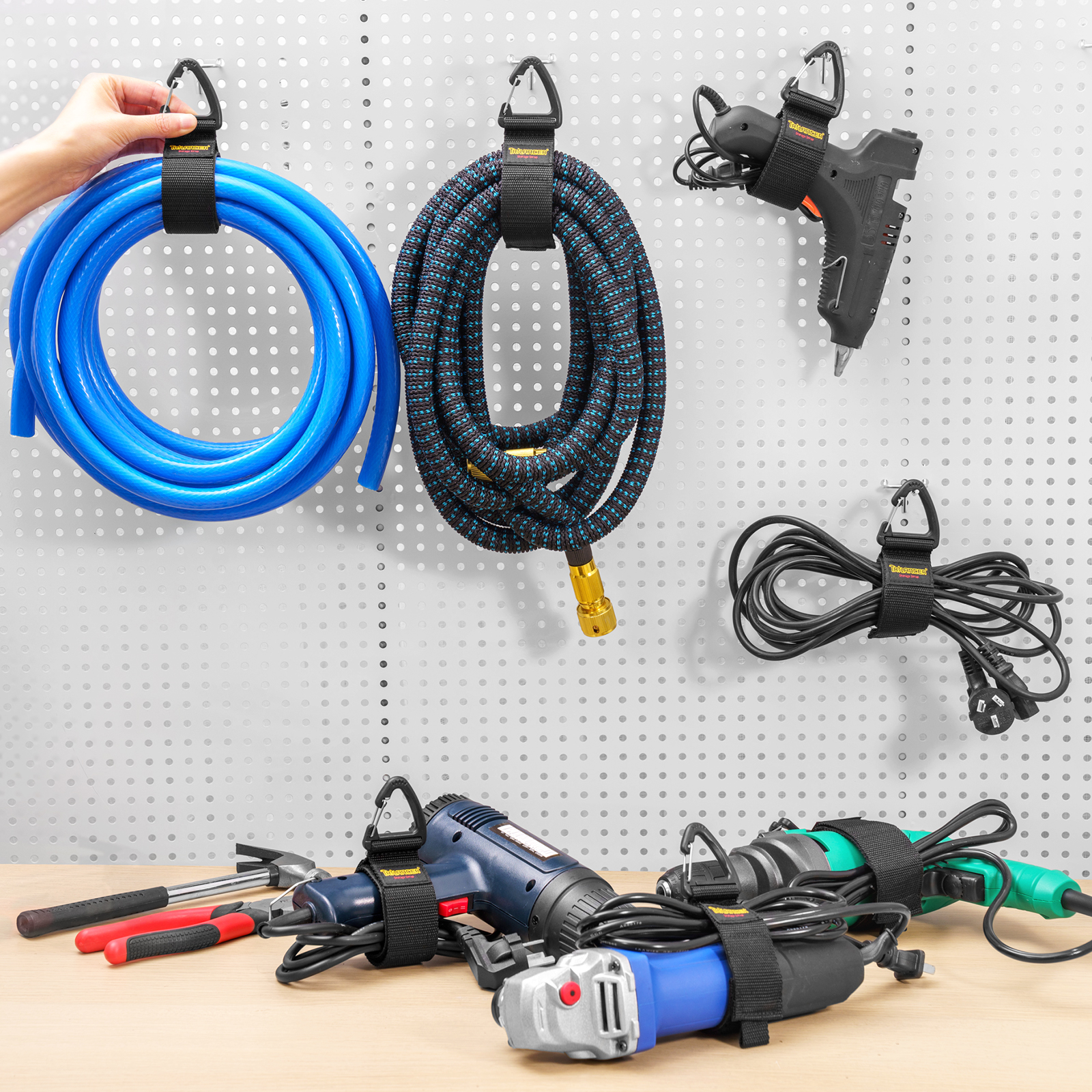 Amazon.co.jp: 延長コードオーガナイザーとハンガーマジック式（6本