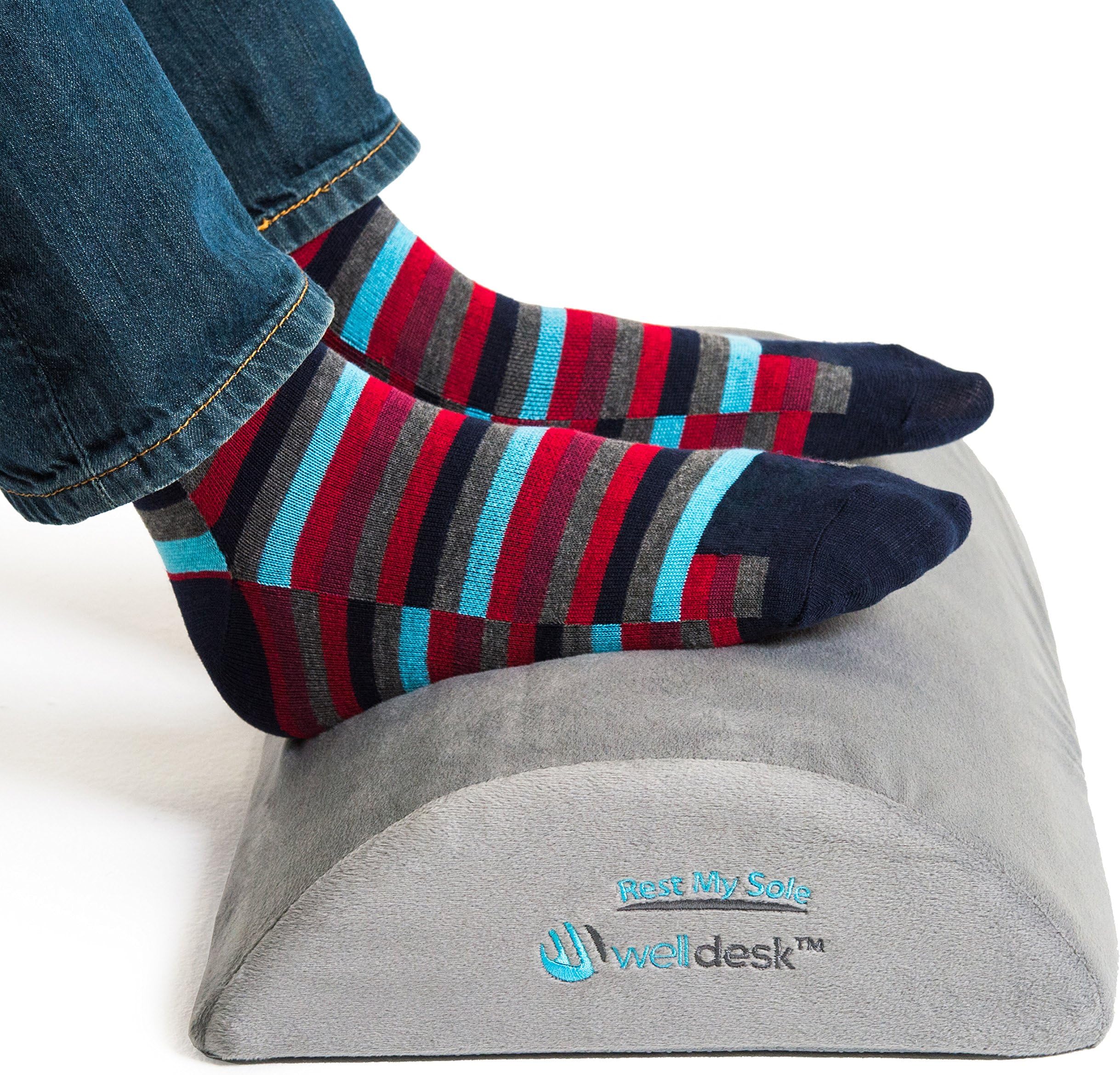 Rest My Sole - Foot Rest Cushion Pillow - Support Foam Footrest Your Feet Will Love at Home or Office - Non-Slip Lower Surface and Low Profile for Optimum Leg Clearance