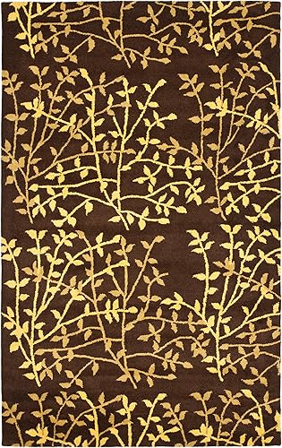 Miniatura 17 de SAFAVIEH Soho Collection SOH733A - Alfombra redonda de lana y viscosa de 6 pies, hecha a mano, color verde y multicolor Verde, multi color,Marrón