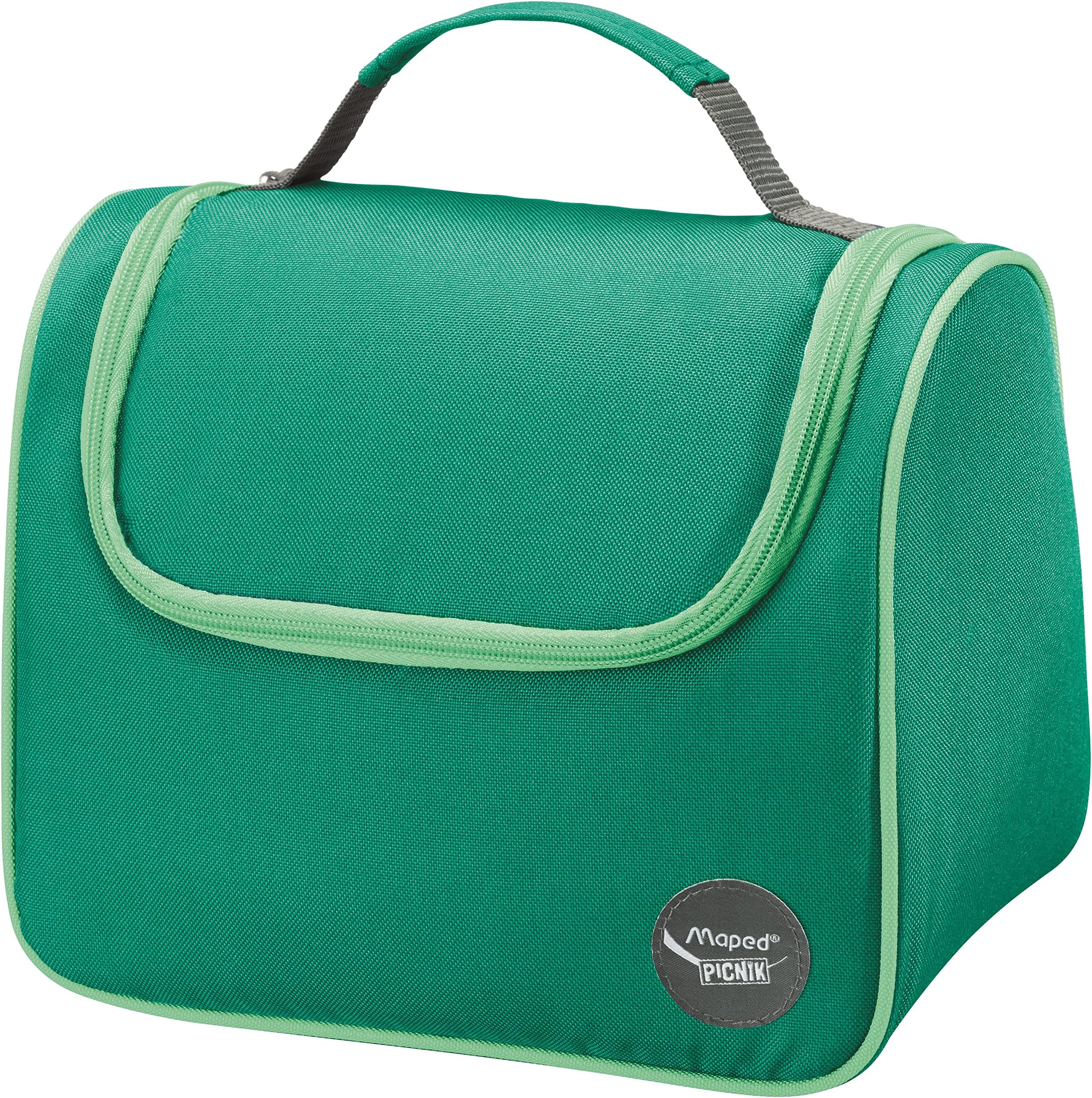 Picnik Origins Kids Insulated Lunch Bag with Zip Green with Carry Handle