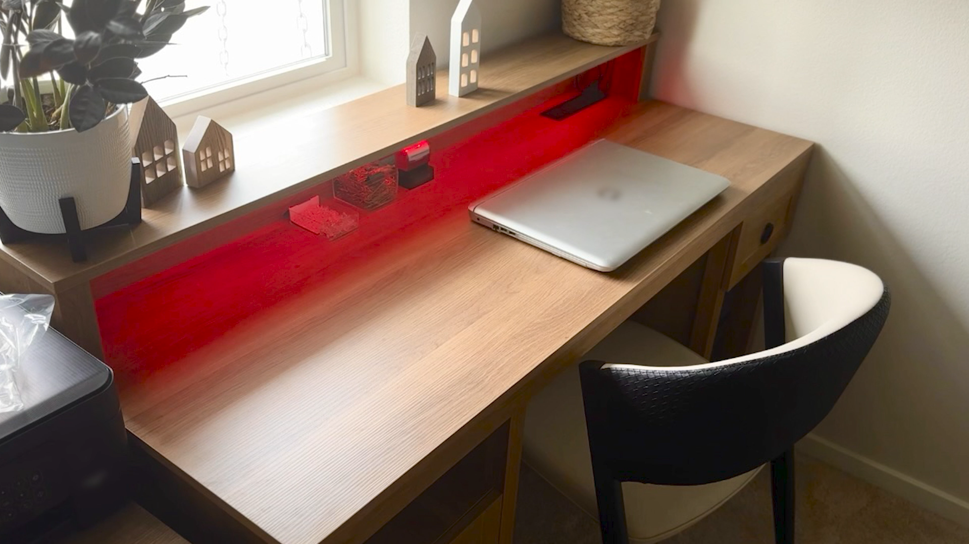Amazon.com: DWVO Farmhouse Office Desk with Drawer & Power Outlets
