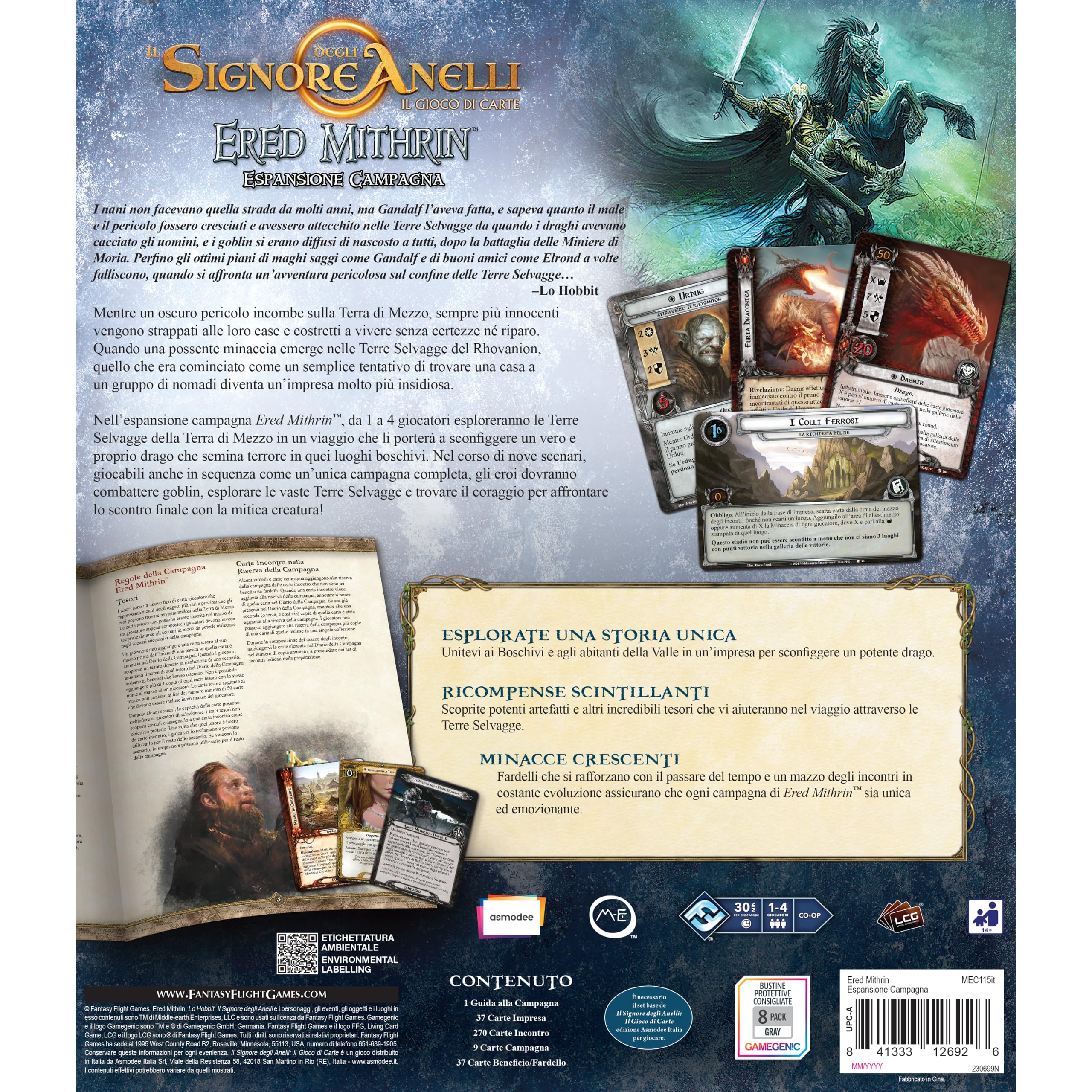 Asmodee: Il Signore Degli Anelli LCG, Ered Mithrin, Espansione Campagna, 14+ Anni, 1-4 Giocatori, Edizione in Italiano