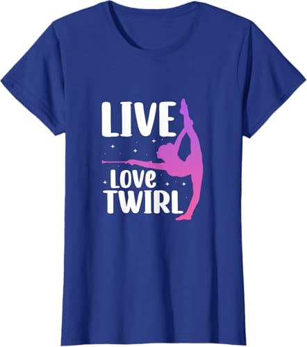 Miniatura 44 de Twirl Baton Twirling Twirler Majorettes T-Shirt Black,Navy Blue,Asphalt Grey,Baby Blue,Cranberry Red,Red,Kelly Green,Brown,Olive Green,Dark Heather