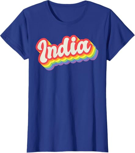 Miniatura 6 de India Pride Month LGBTQ Rainbow Flag Name Personalised T-Shirt
