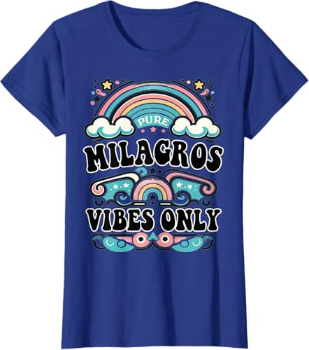 Miniatura 8 de MILAGROS Vibes Only Cute Retro Girls MILAGROS Name T-Shirt