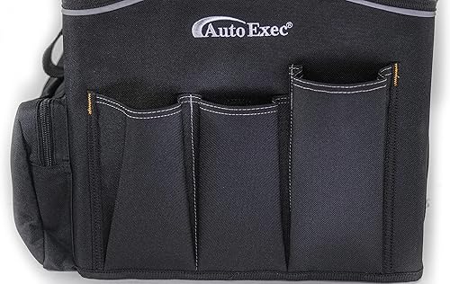 Miniatura 10 de AutoExec AUE80021 - Estación de trabajo de oficina móvil para vehículo y caja de leche con delantal bandeja para portátil e inversor de corriente