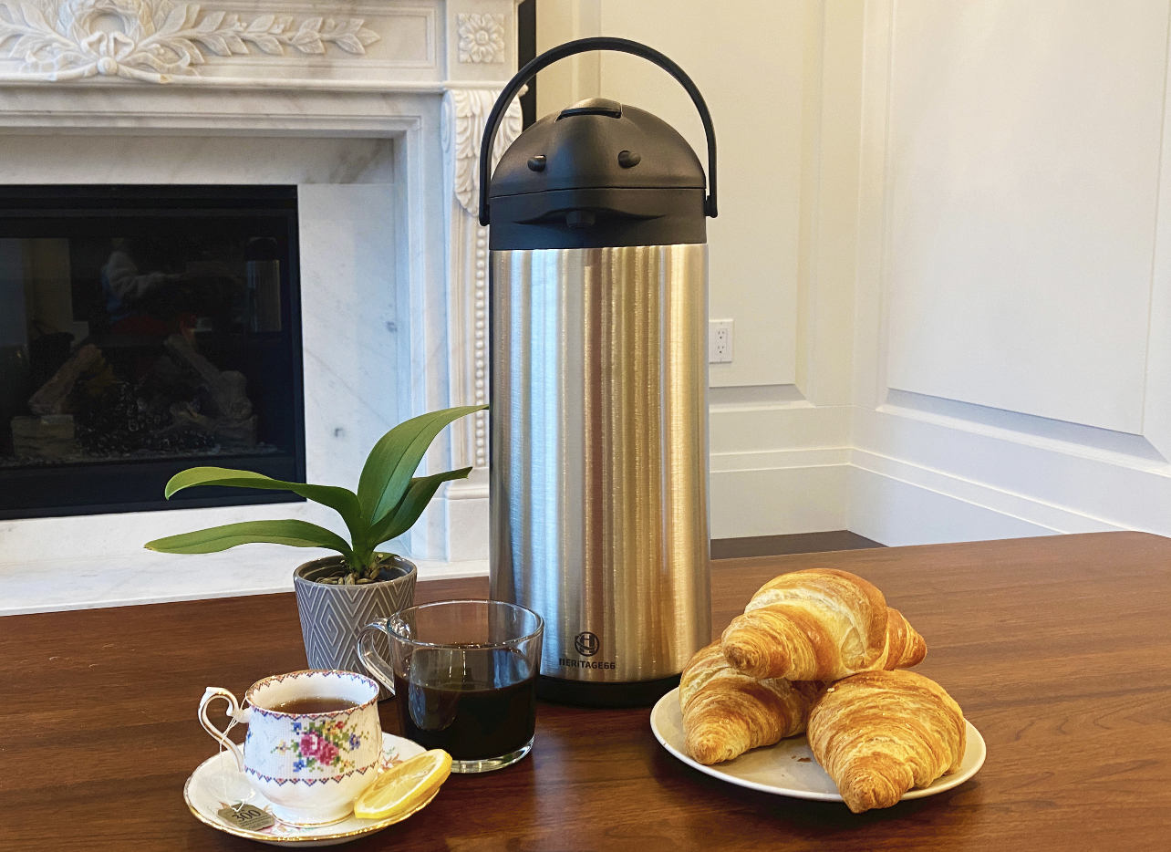 Amazon.com: Heritage66 3L Airpot Coffee Dispenser, Stainless Steel