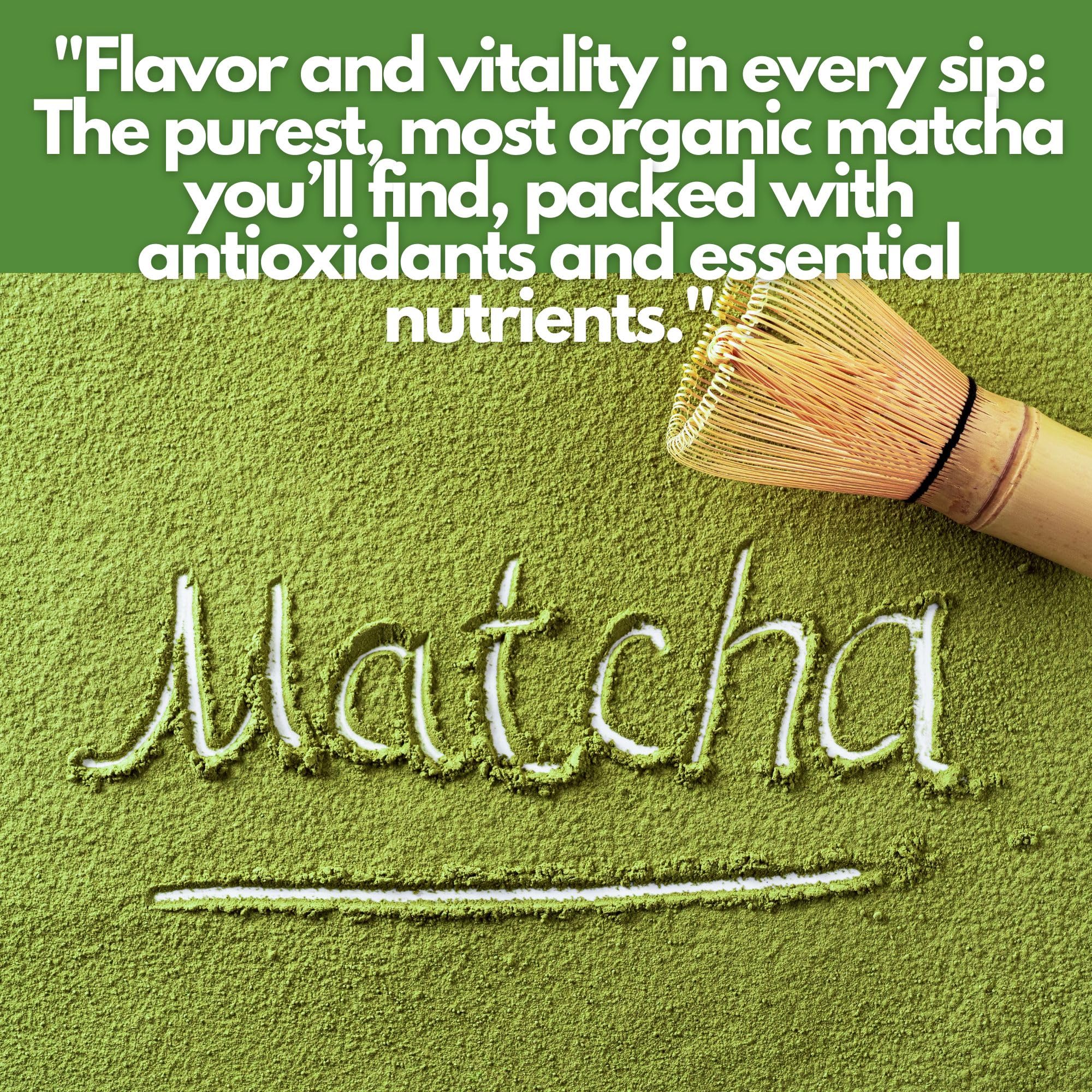 Organic Matcha Green Tea Ceremonial Grade 100 Pure Gold Premium Powder Natural Energy Antioxidants 100g 3 53 oz — view 7