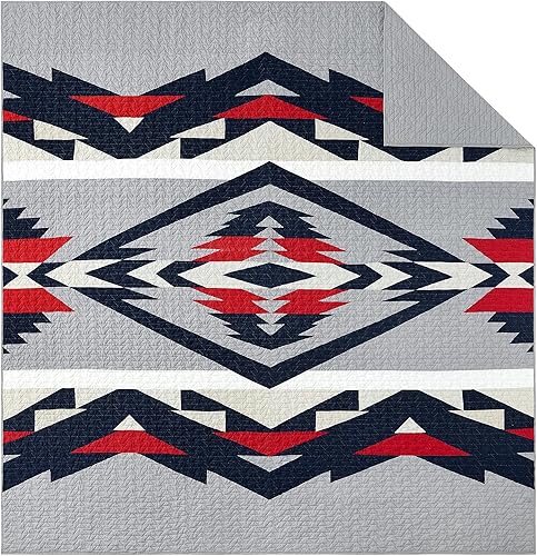 PENDLETON Tecopa Hills - Juego de edredón - Funda de cama de algodón suave - 100% algodón - Decoración rústica para el hogar - Individual,