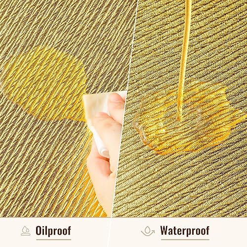 Miniatura 4 de Jovono Juego de 4 manteles individuales redondos grandes de piel sintética de 15 pulgadas, lavables, resistentes al calor, antideslizantes, con