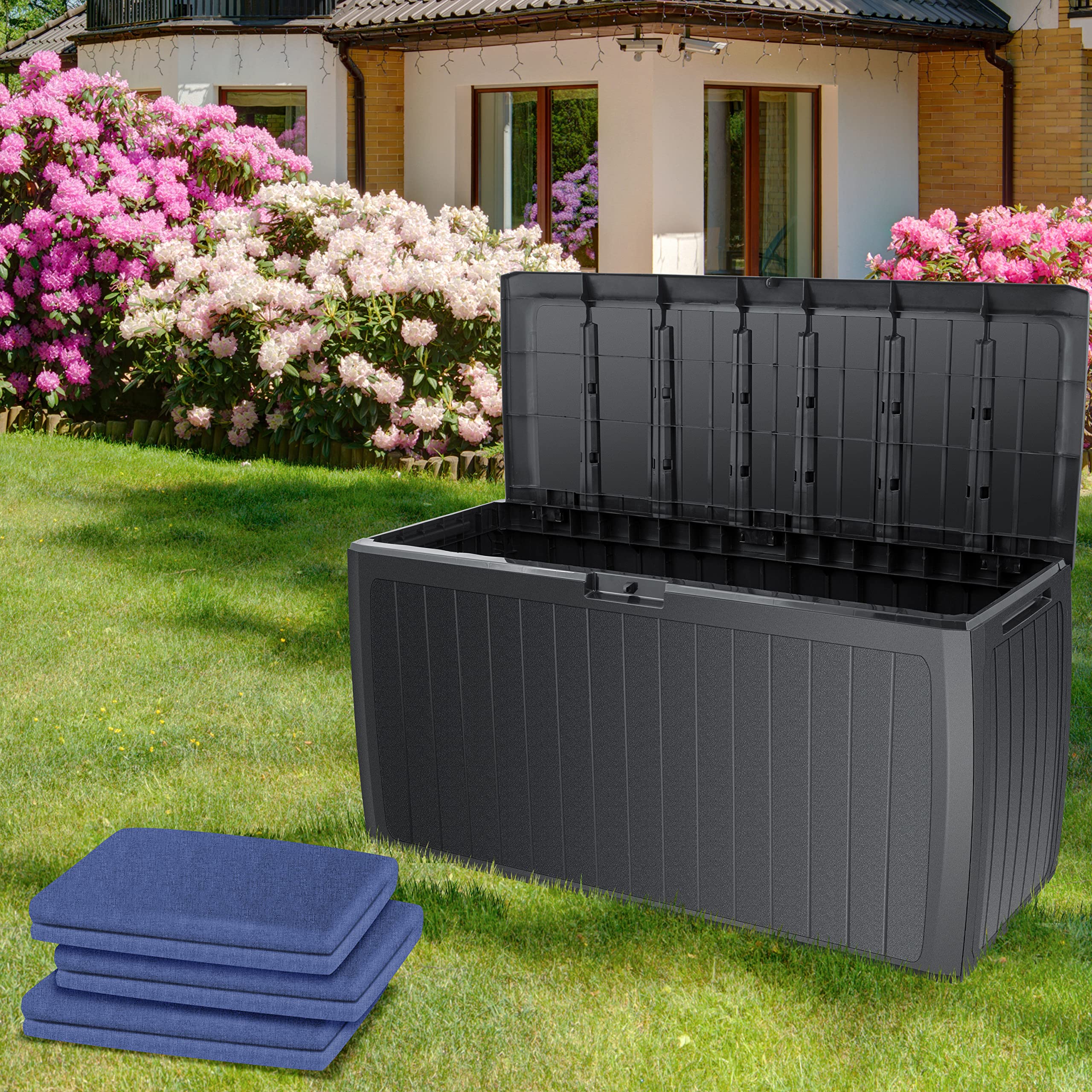 KESSER Box portacuscini Baule contenitore per cuscini 290 litri antracite