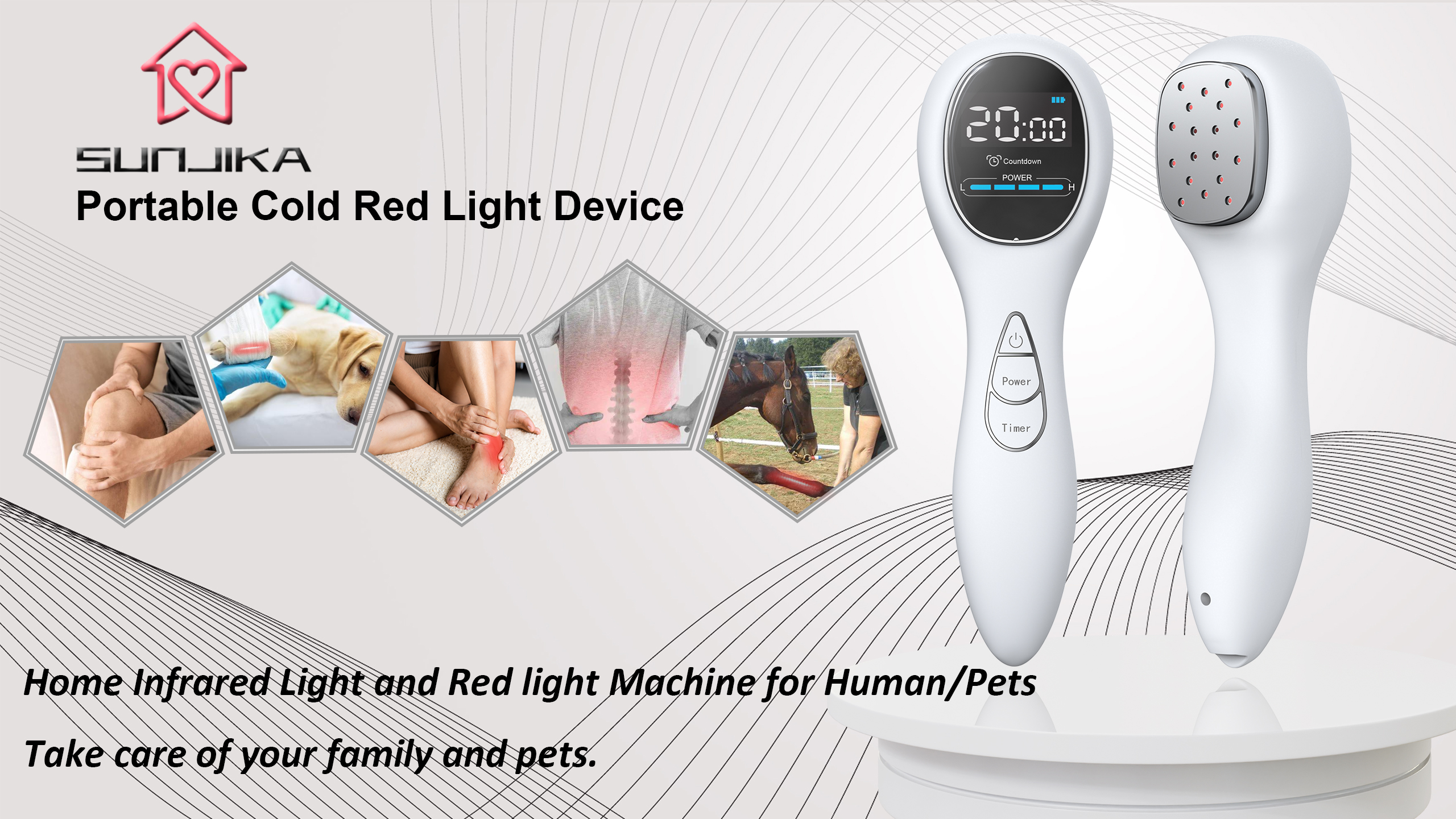 家庭用エキシマライト光線 UVB LIGHT THERAPY DEVICE Amazon.com: SUNJIKA Red Light Therapy Device Wand for Body
