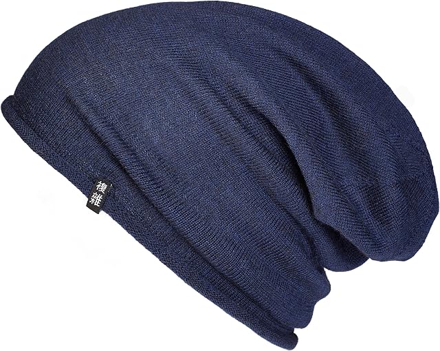 Enter the Complex® Lekka czapka z merynosów, jednowarstwowa dzianina Slouch Beanie, 100% wełna merino, dla kobiet i mężczyzn, inne kolory