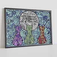 Vista 3 de Rompecabezas de 1000 piezas de Zen Cats in Flowers, tamaño grande, de 27 x 20 pulgadas