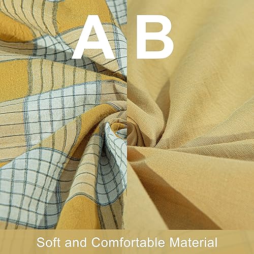 Miniatura 2 de NTBAY Juego de funda de edredón de algodón lavado Queen (90 x 90 pulgadas), 3 piezas (1 funda de edredón + 2 fundas de almohada) ultra suave y