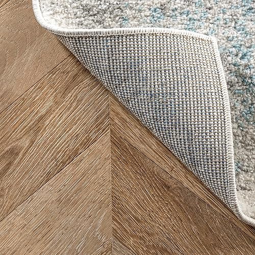 Miniatura 3 de nuLOOM Rio Alfombra de área de granja de transición, redonda de 5 pies, color aguamarina