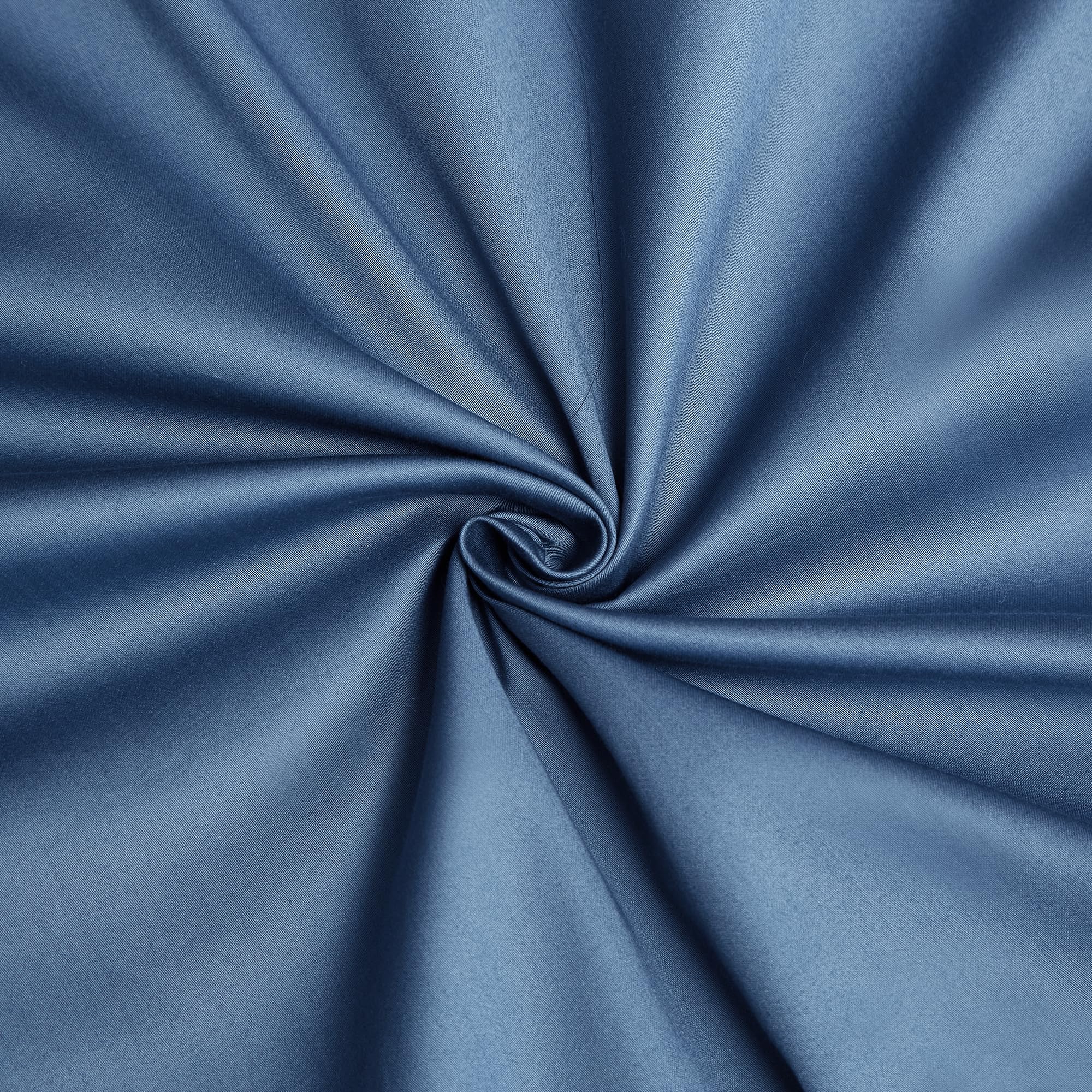 Luowei Mako Satin Bettwäsche 135x200 cm Baumwolle, 2‑teilig, Blau