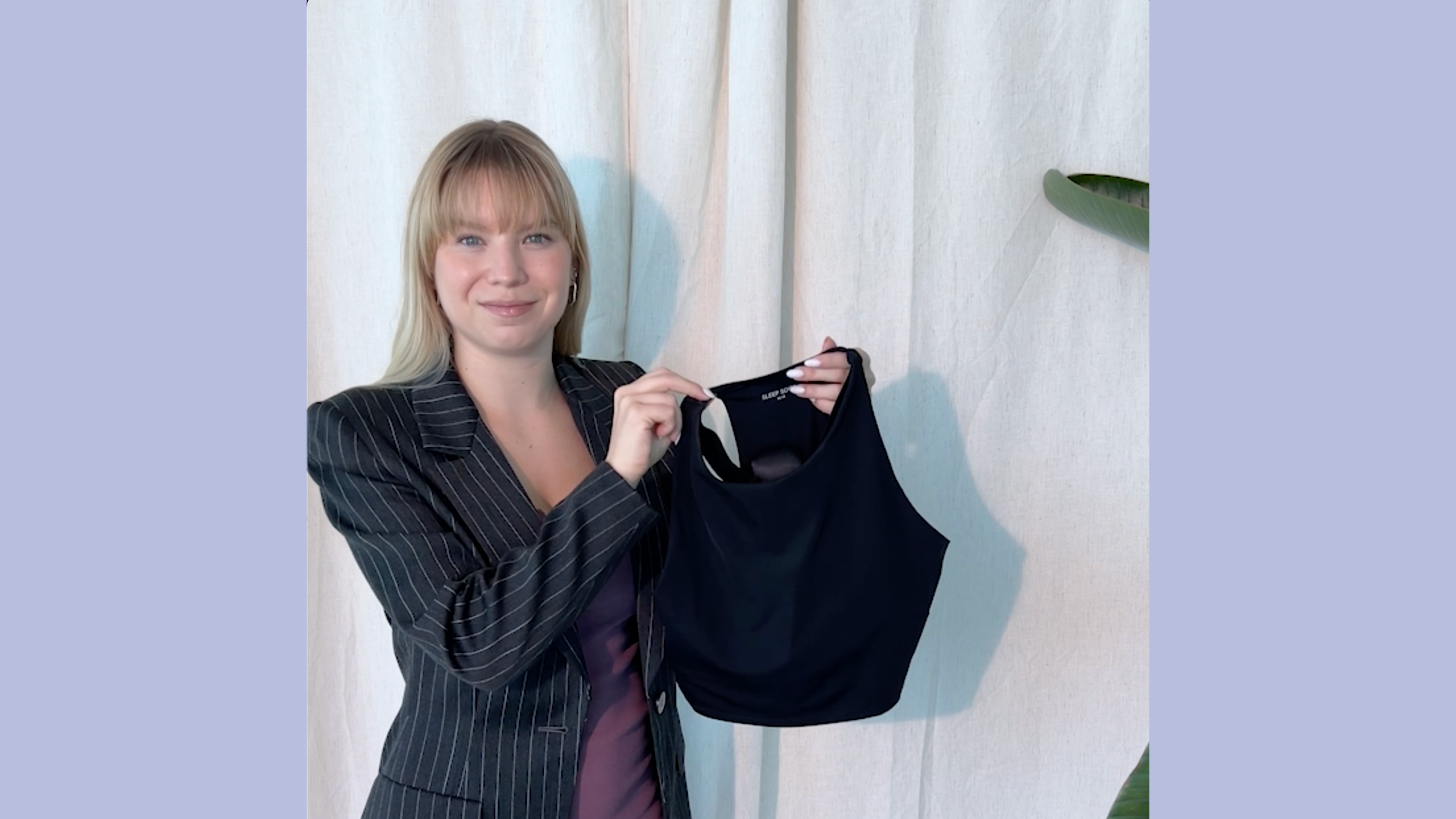 Soobi Racerback Longline Breast Pillow Bralette (Non-Adjustable
