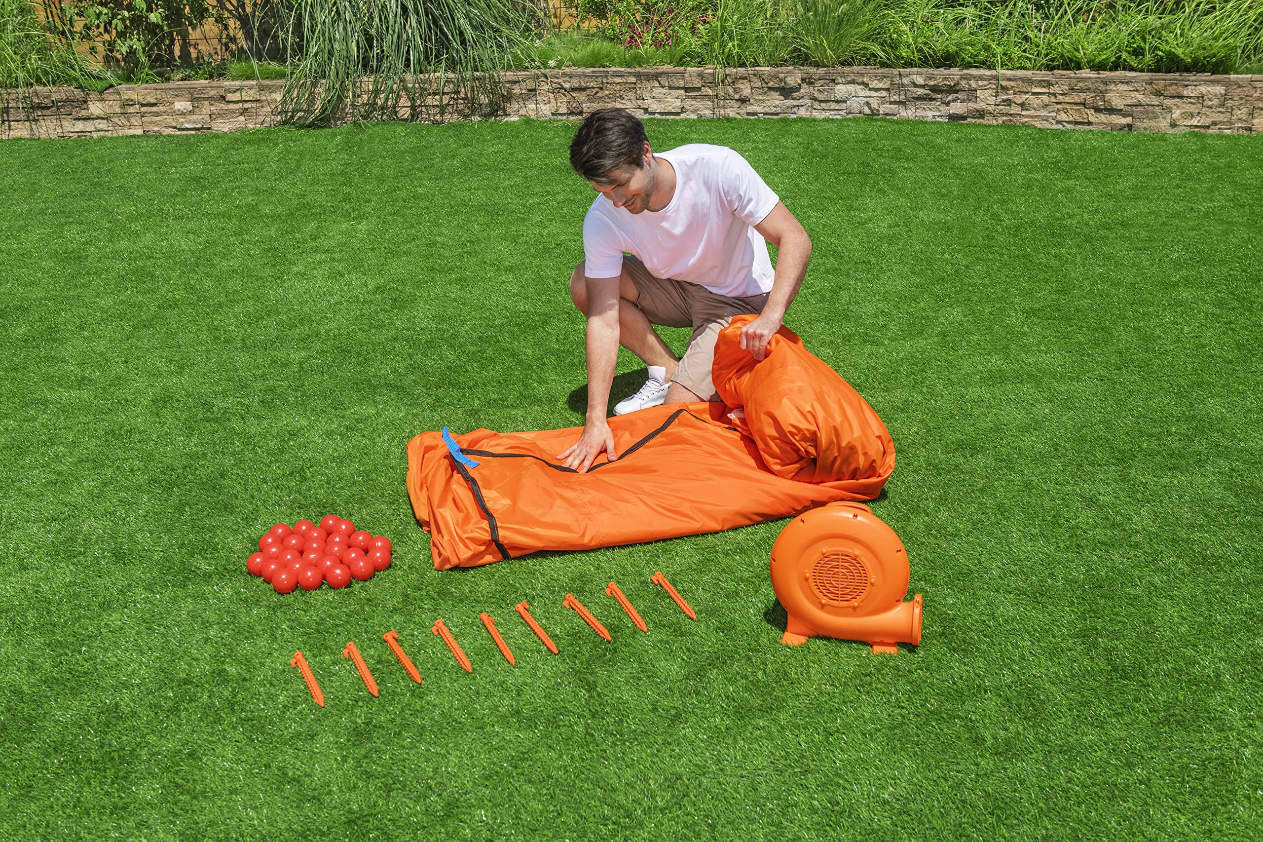 Bestway H2OGO zamek dmuchany z ciągłą dmuchawą Leap & Play 289 x 213 x 173 cm