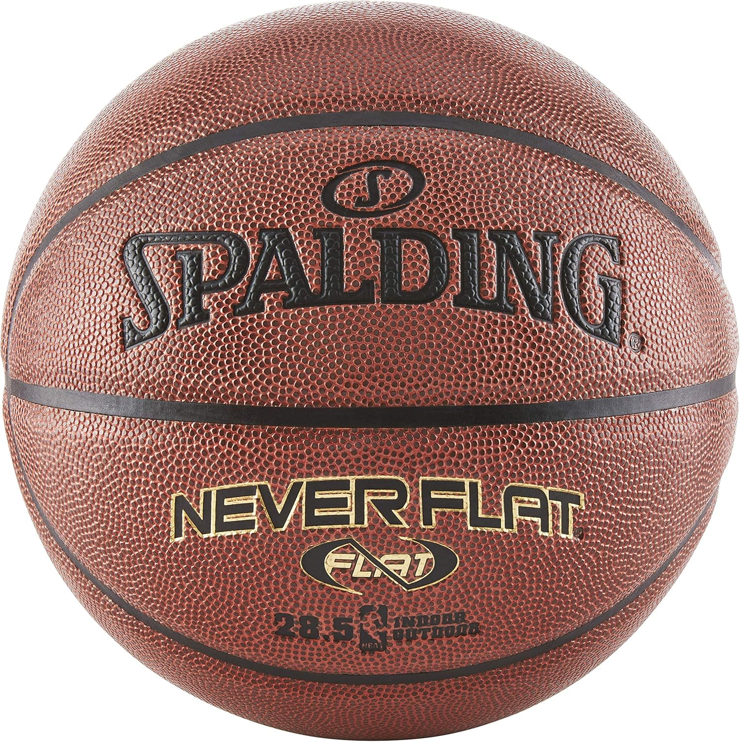 Spalding Never Flat Basketball - Official Size 7 (29.5") : Neverflat Basketball : Sports & Outdoors