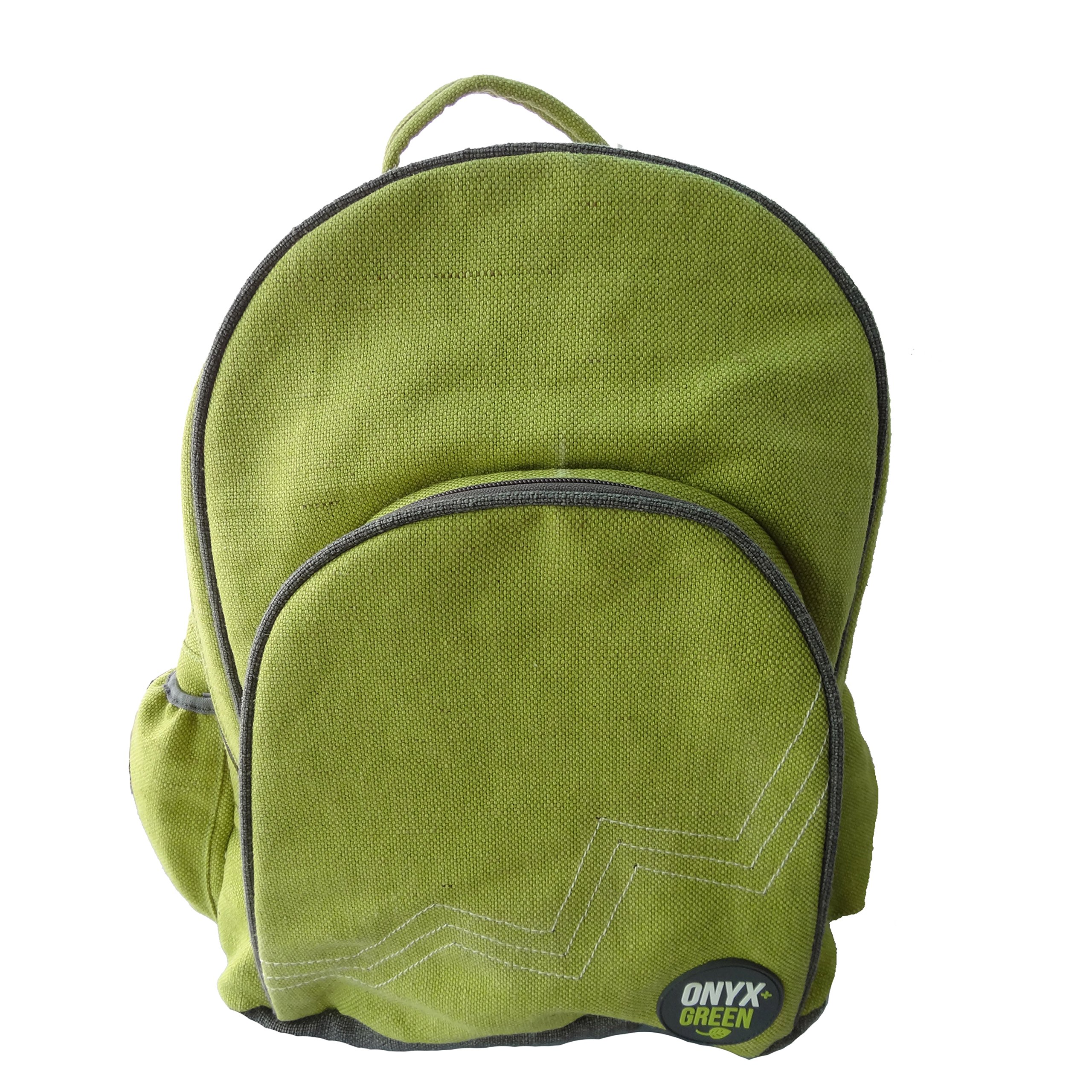 ONYX+ GREEN and Backpack with Pockets, Jute and Cotton Blend,