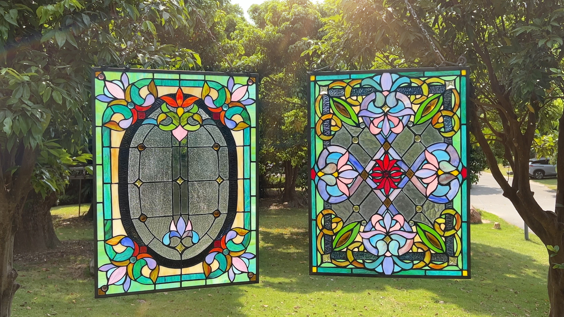 Amazon.com: Capulina Stained Glass Window Panels 22