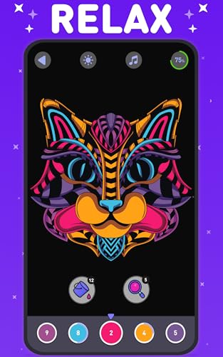 Paint by Numbers - Coloring Pages - Color by Number for Adults | Happy Color | Line Art