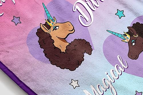 Miniatura 4 de Manta única, divina y mágica, mide 62 x 90 pulgadas, ropa de cama para niños, forro polar súper suave resistente a la decoloración (producto oficial)