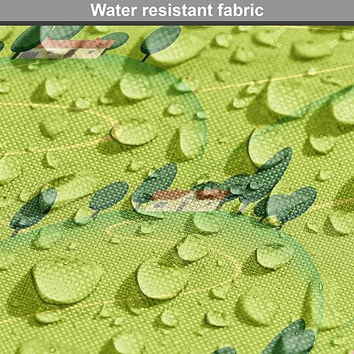 Miniatura 194 de Ambesonne The Yard - Tela de hibisco de flores tropicales en tonos de la vida real, tela decorativa para tapicería, cestas de almacenamiento