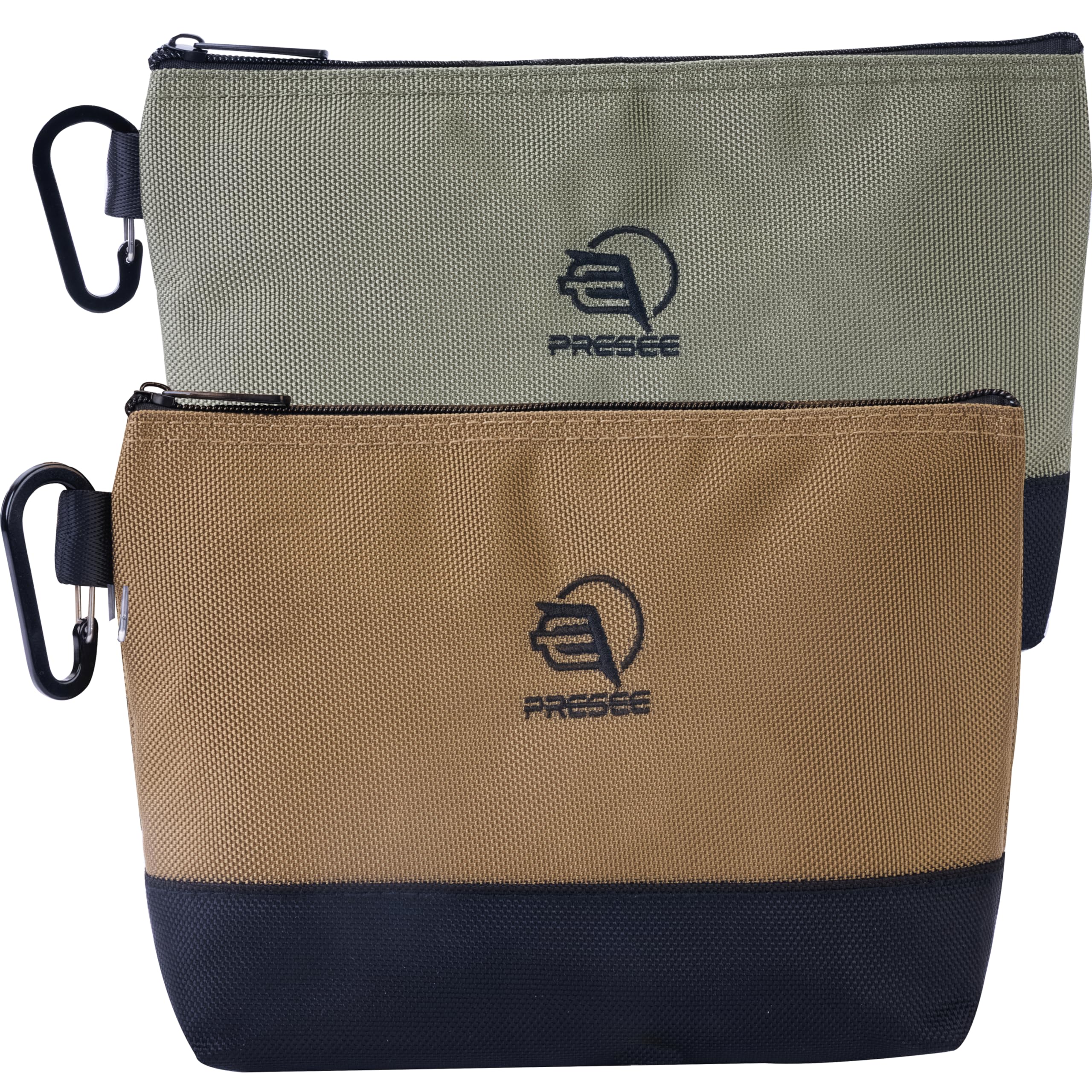 Tool Pouch Zipper Small Tool Bag Pouches Organizer Bag with Metal Carabiner Nylon 1680D Heavy Duty for Wrenches