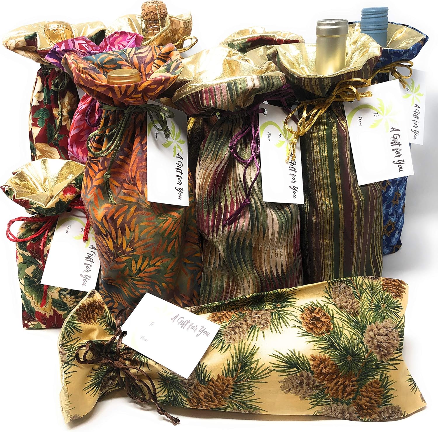 Top Brands Fabric Gift Bags Sampler Bundle-Reusable Drawstring Gift Bag | Eco-friendly Alternative to Paper Giftwrap for Wine Bottle | Christmas, Winter Holiday | Cotton Cloth, 1 Sm, 2 Lrg, 9 Med. (12-pack) Weekly Top Sale Fabric Gift Bags Sampler Bundle-Reusable Drawstring Gift Bag | Eco-friendly Alternative to Paper Giftwrap for Wine Bottle | Christmas, Winter Holiday | Cotton Cloth, 1 Sm, 2 Lrg, 9 Med. (12-pack)