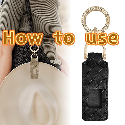 6815 Hat Clips For Travel, 2pcs Pu Leather Women Bag Handbag 2 Pcs Hat Clip for Travel on Bag- Securely Attach Hats to  main image 3