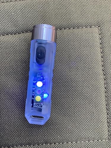 Miniatura 4 de Llavero A8 de cuerpo transparente de alto CRI para exteriores, linterna recargable EDC con 350 lúmenes NICHIA 219 C LED (R9050), carga rápida,