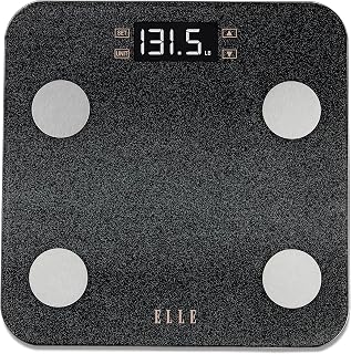 ELLE - Digital Body Weight Scale with BMI and Composition Tracking | BMI Tracking, Body Fat Analysis, Hydration and Muscle Metrics, Easy Home Use, Portable Personal Care