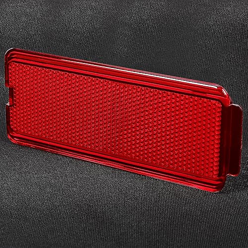 Miniatura 9 de ECOTRIC Reflectores de puerta compatibles con Ford 1999-2007 SuperDuty F250 F350 F450 F550 y 2000-2005 Excursion Red Premium Par Interior Panel de