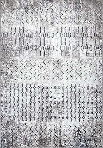 Miniatura 3 de nuLOOM Isla Modern Motif - Alfombra decorativa, 3 x 5, color azul