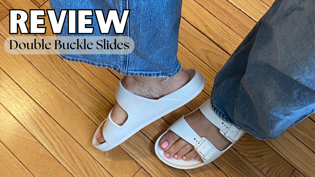 Watch Review- True to Size? Double Buckle Slide Sandals on Amazon Live