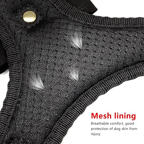 Miniatura 5 de Beirui Arnés para perro con diamantes de imitación chaleco reflectante de nailon con lazo brillante para perros pequeños, medianos y grandes,