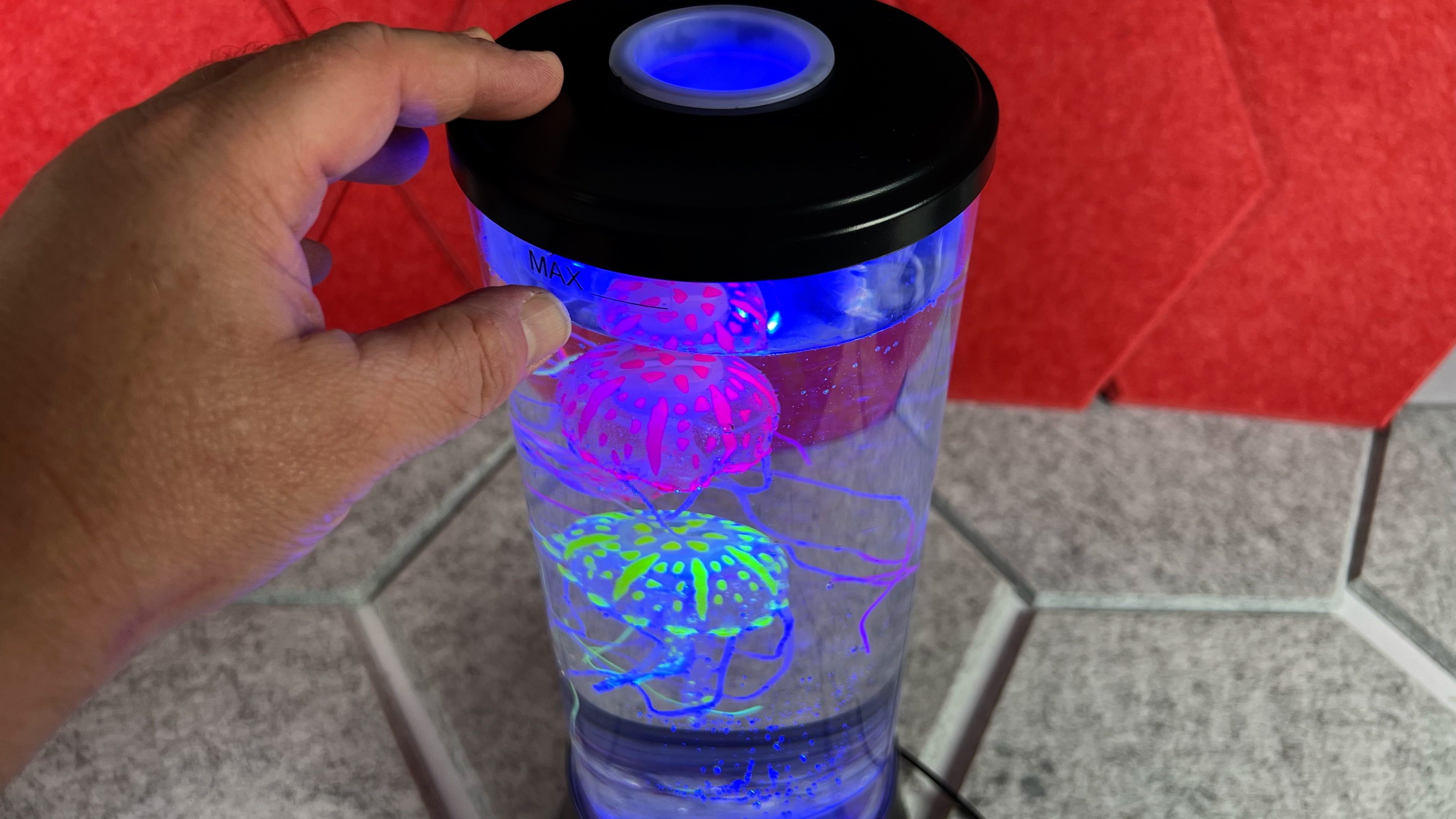 Watch JellyFish Lava Lamp with 7 Colors Changing Lights Review on