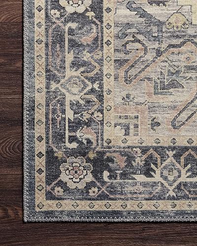 Miniatura 4 de Loloi II Hathaway Collection HTH-01 - Alfombra de color azul marino, diseño tradicional multicolor, 7.6pies x 9.6pies