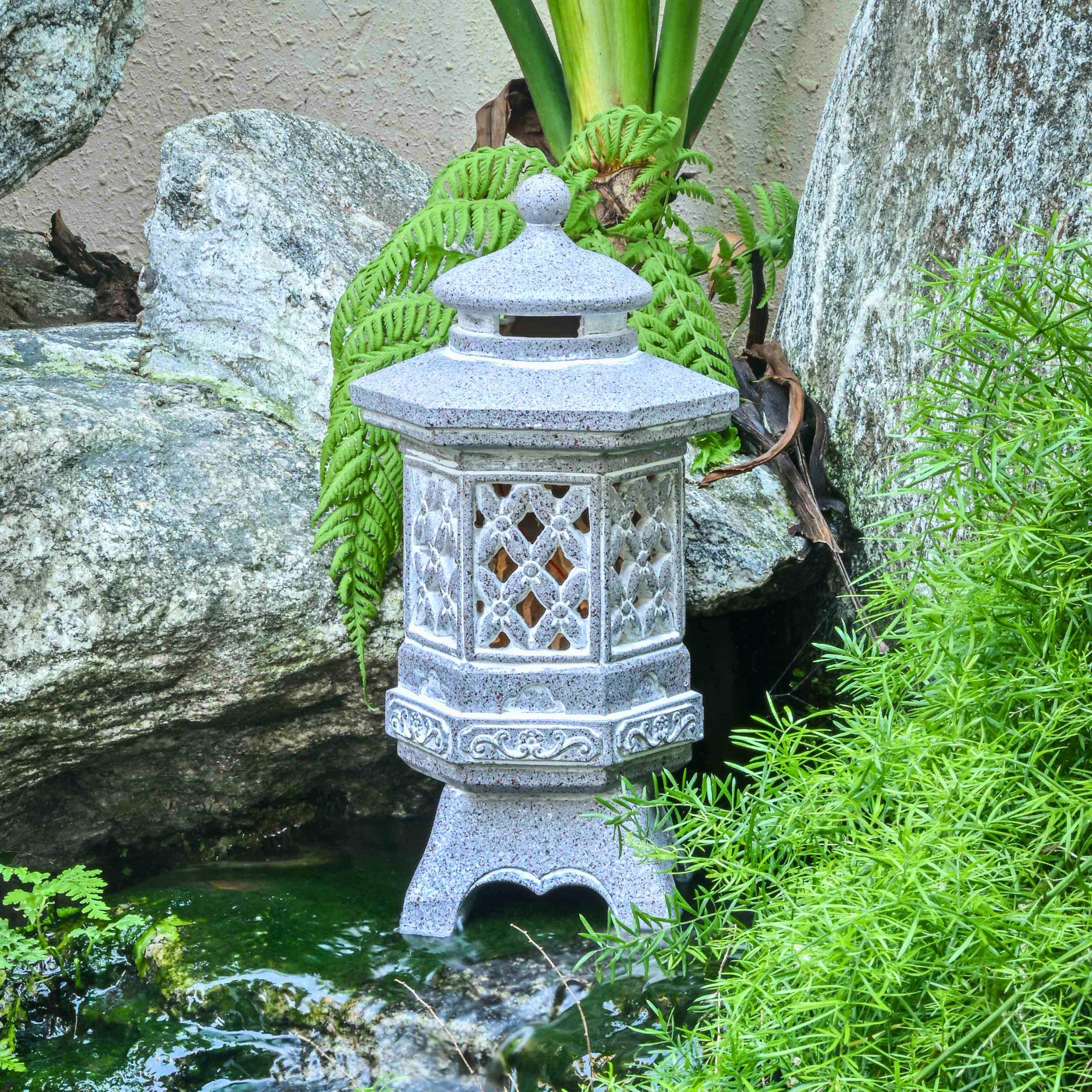 Amazon.com : TERESA'S COLLECTIONS Pagoda Garden Statues with Solar