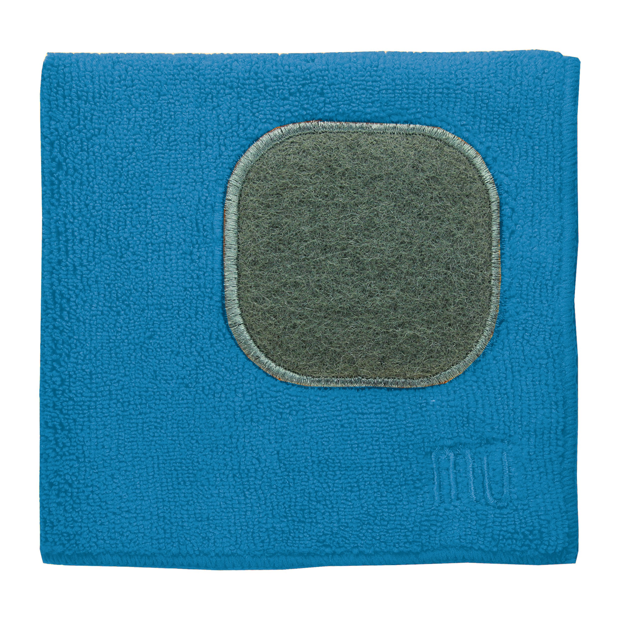 MU Kitchen12" x 12" Microfiber Dish Cloth with Scrubber, Blueberry