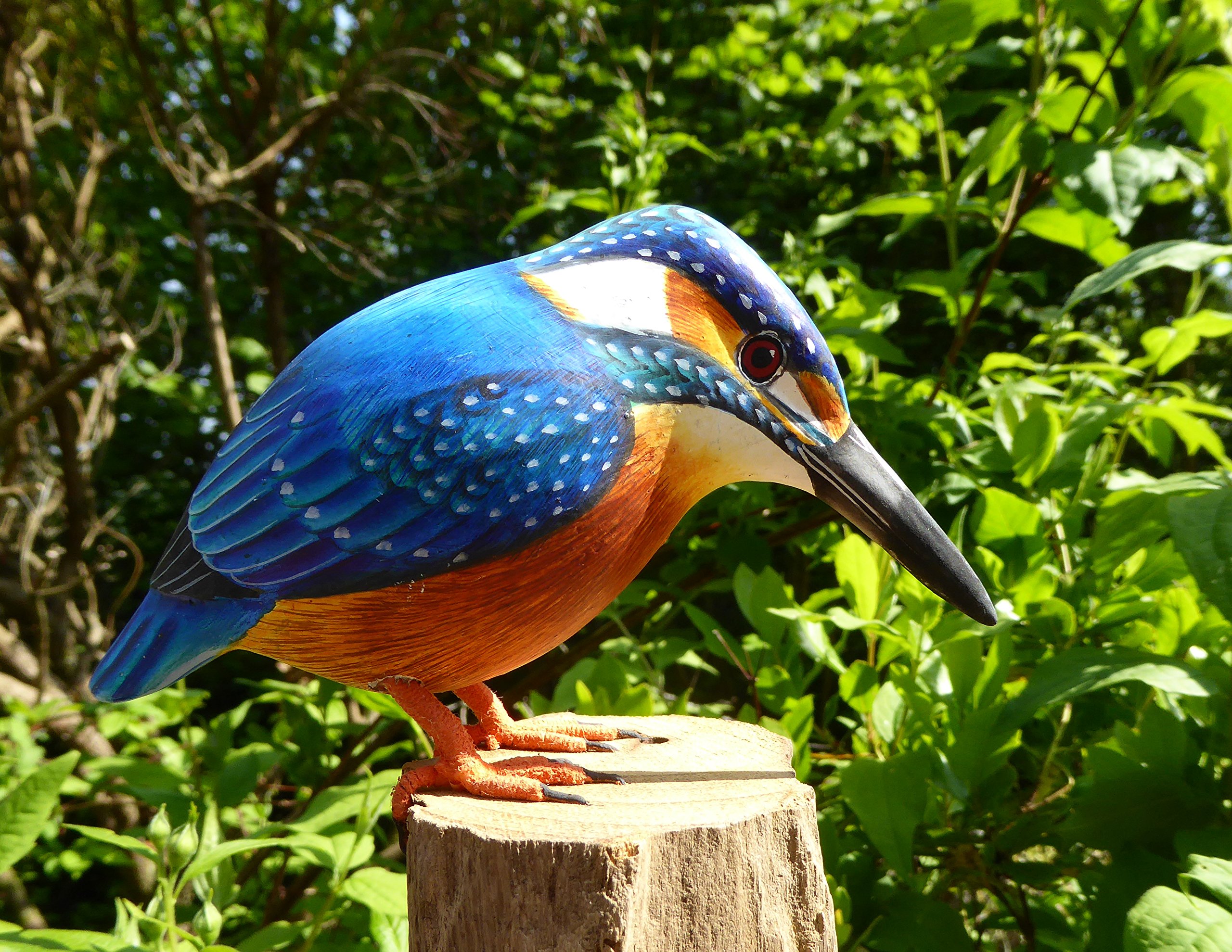 Purity Style Hand Carved Wooden Bird (Kingfisher)