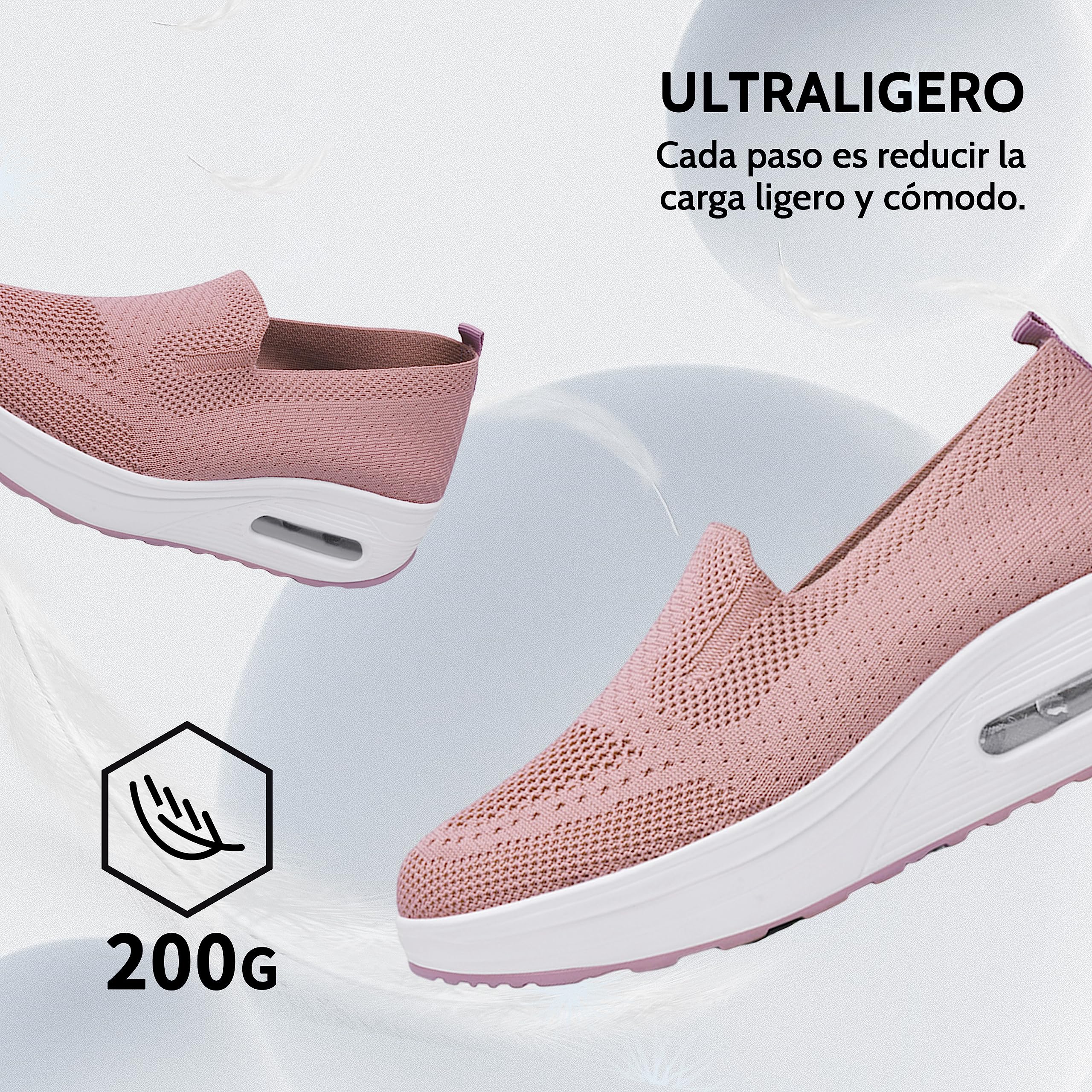 Zapatillas De Deporte Zapatos Respirado Ligero Malla Talla 35-42 Mujeres Deporte Running Zapatillas Sacudir Casual Zapatos Height-Increasing Sneaker