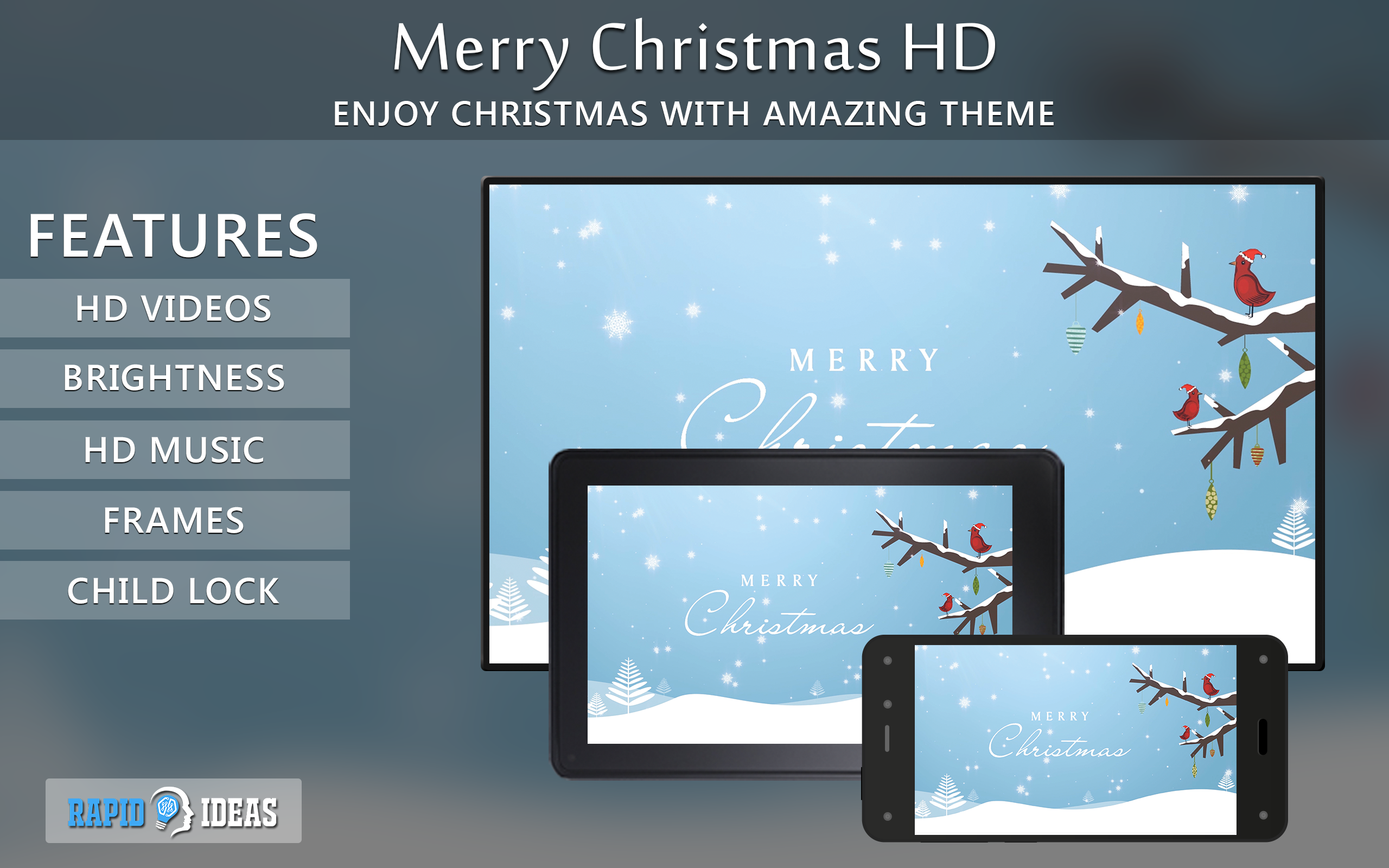 FREE Merry Christmas HD - Decorate your room with Beautiful Scenery on