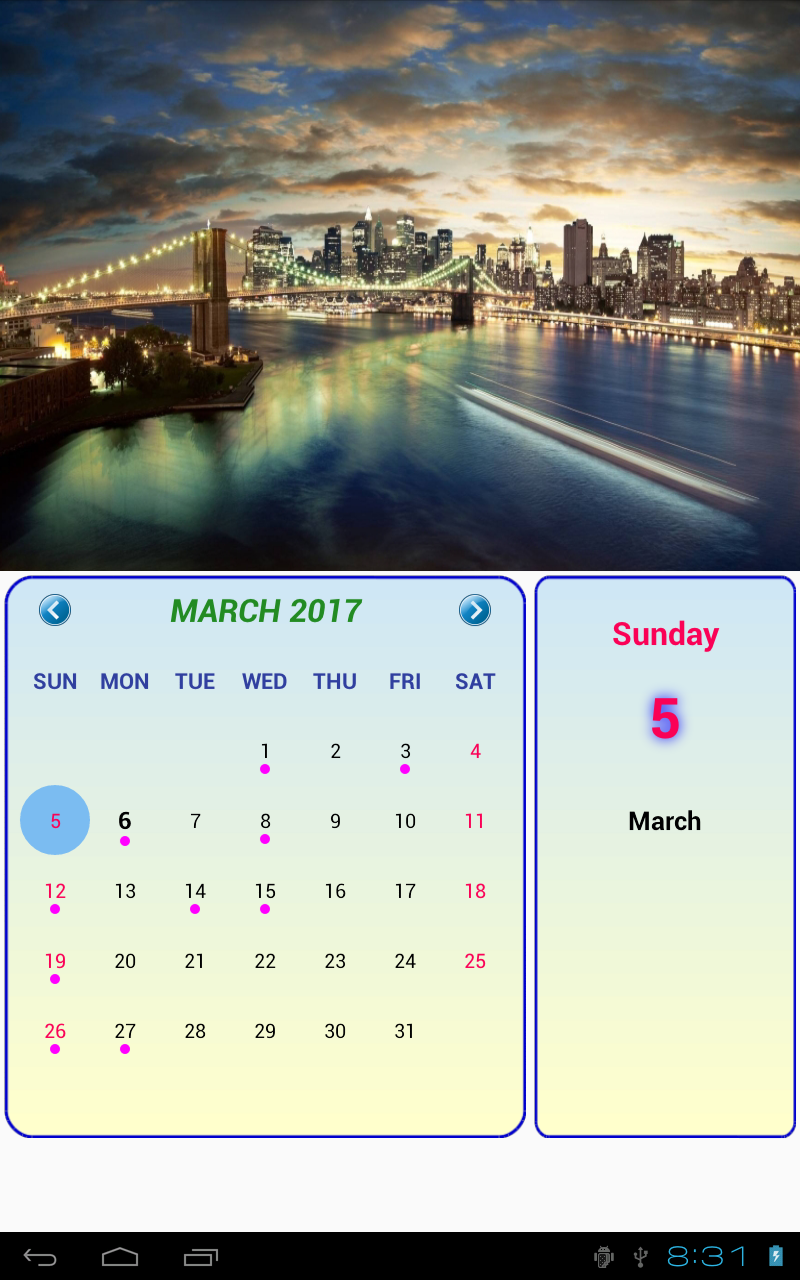 Calendar USA - App on Amazon Appstore
