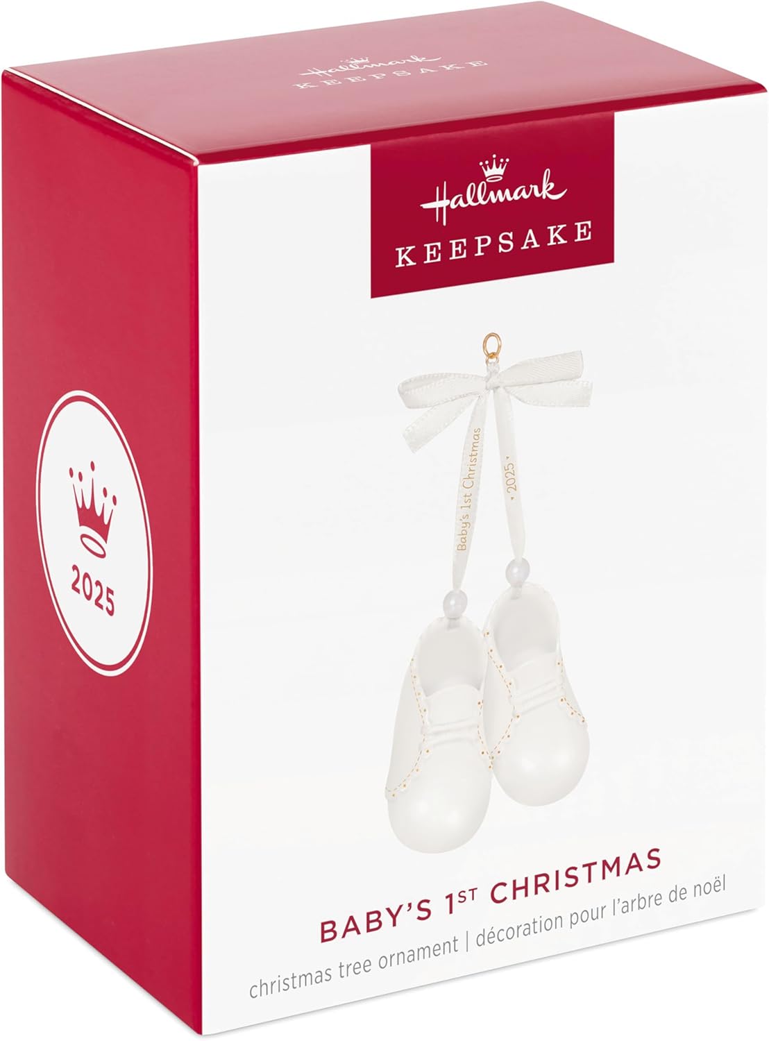 Hallmark Keepsake Christmas Ornament 2025, Baby's 1st Christmas Baby Booties 2025, Porcelain - Image 6