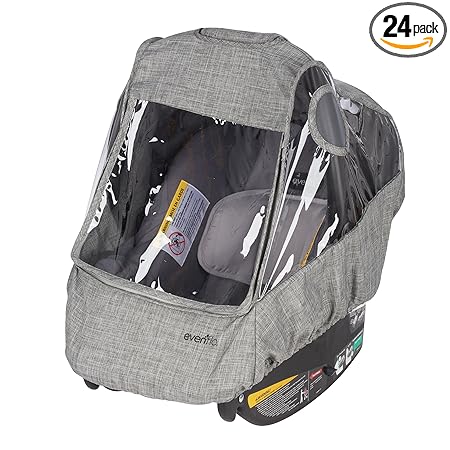 Evenflo Infant Car Seat Weather Shield and Rain Cover, Grey Melange