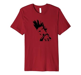 Punk Girl Mit Mohawk Minimalistischen Graphic T Shirt