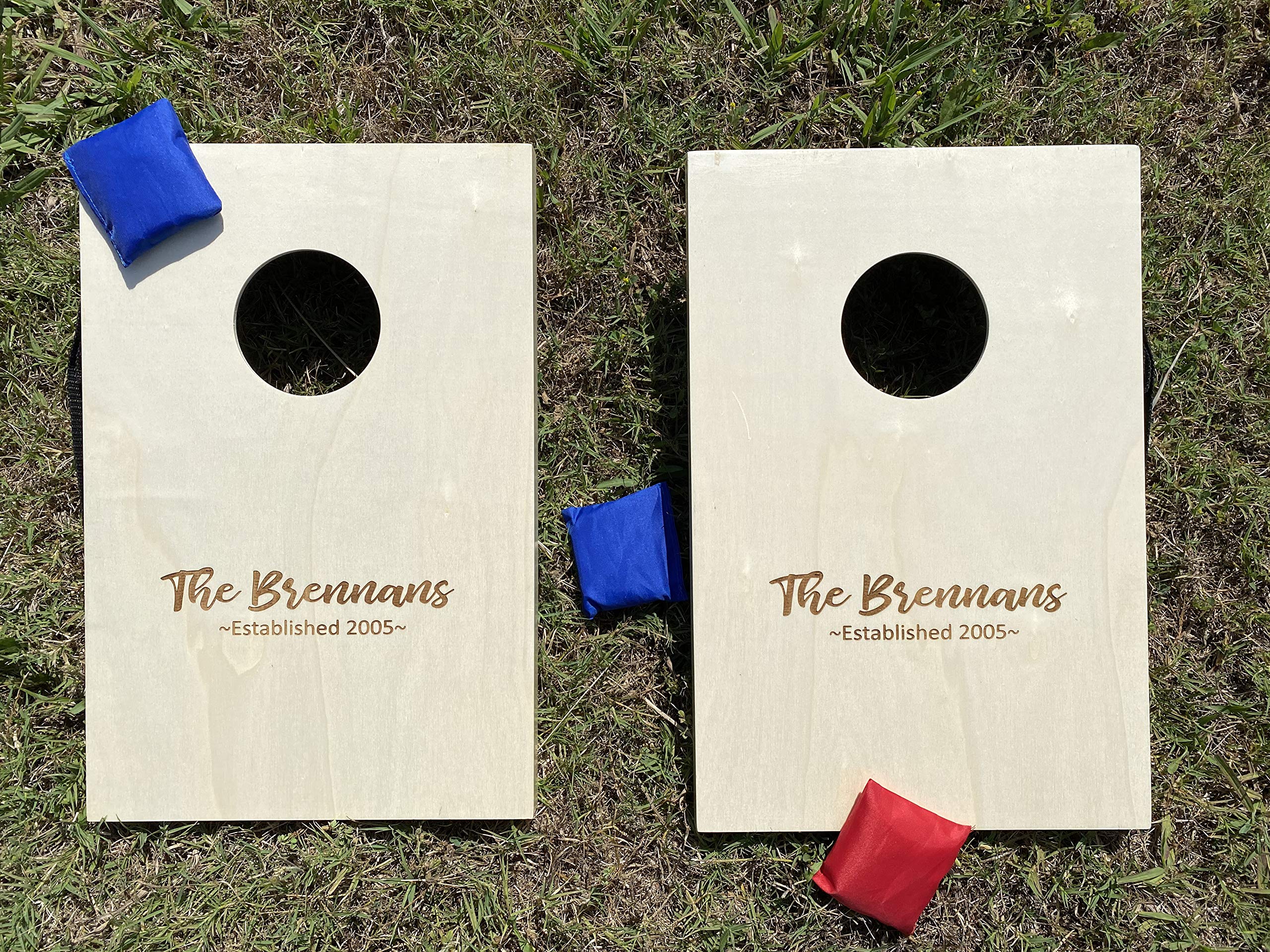 AlphaNumeric Engravers Custom Corn Hole Set. Personalized